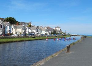 Kayakers enjoy the calm waters of Bude canal